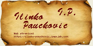 Ilinko Paučković vizit kartica